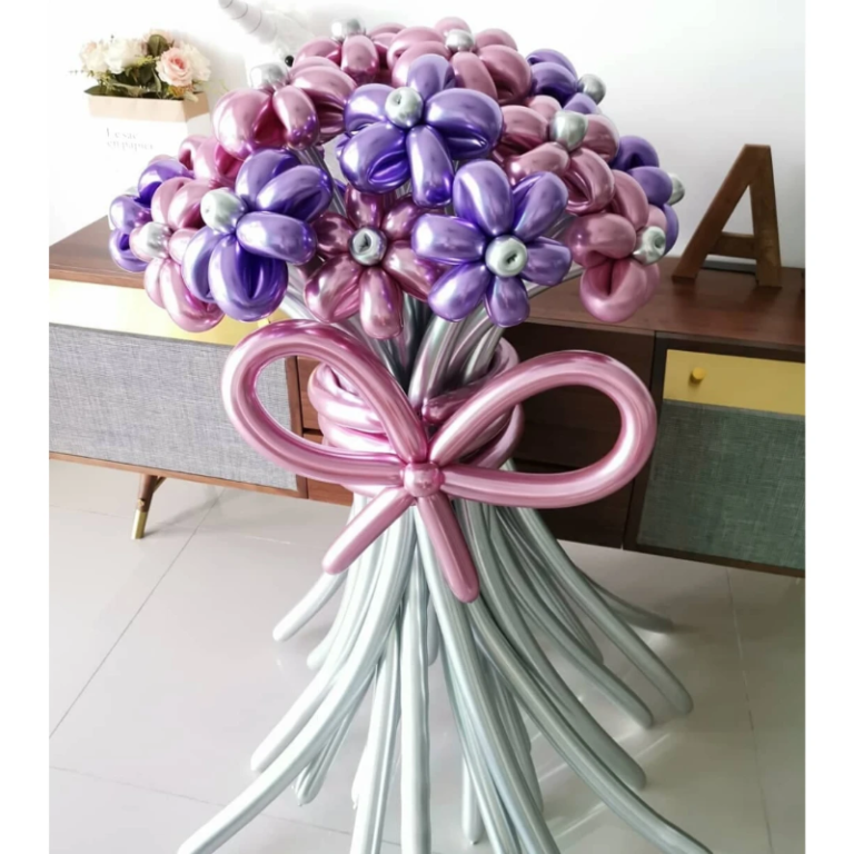 0155 優質 鉻色 花 氣球 (鉻色)