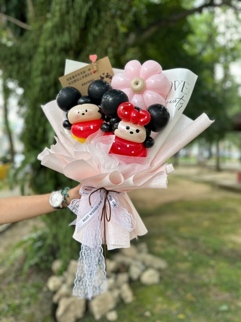 0190 氣球 花 花束 米奇 & 米妮 chibicoro fafa (klang valley delivery only)