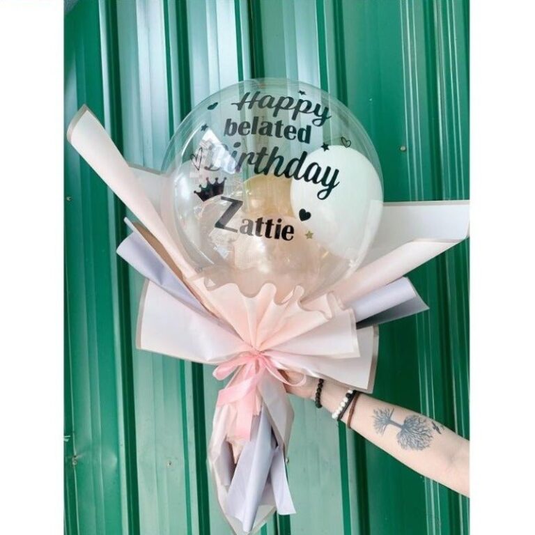 0226 氣球花束 - 18 寸 bobo beige (klang valley delivery)