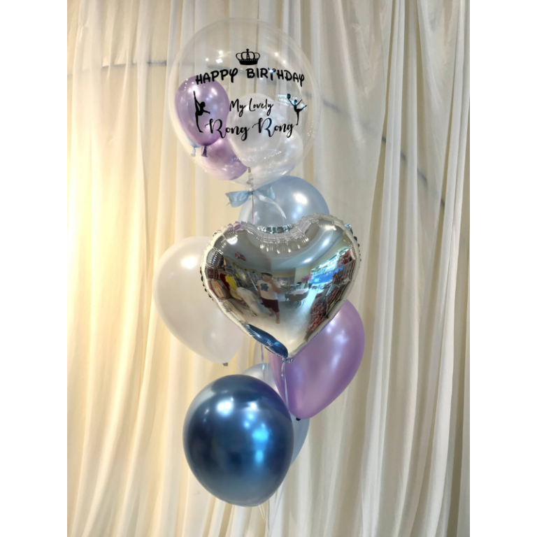 0238 18 bobo 氣球套裝 (金屬質感 紫色 藍色 系列) (藍色)