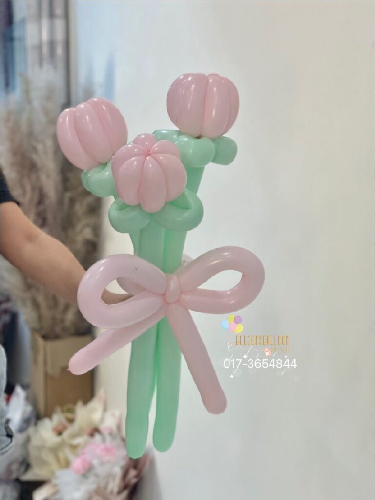0341 氣球 花 花束 標準 - 鬱金香 (klang valley delivery)