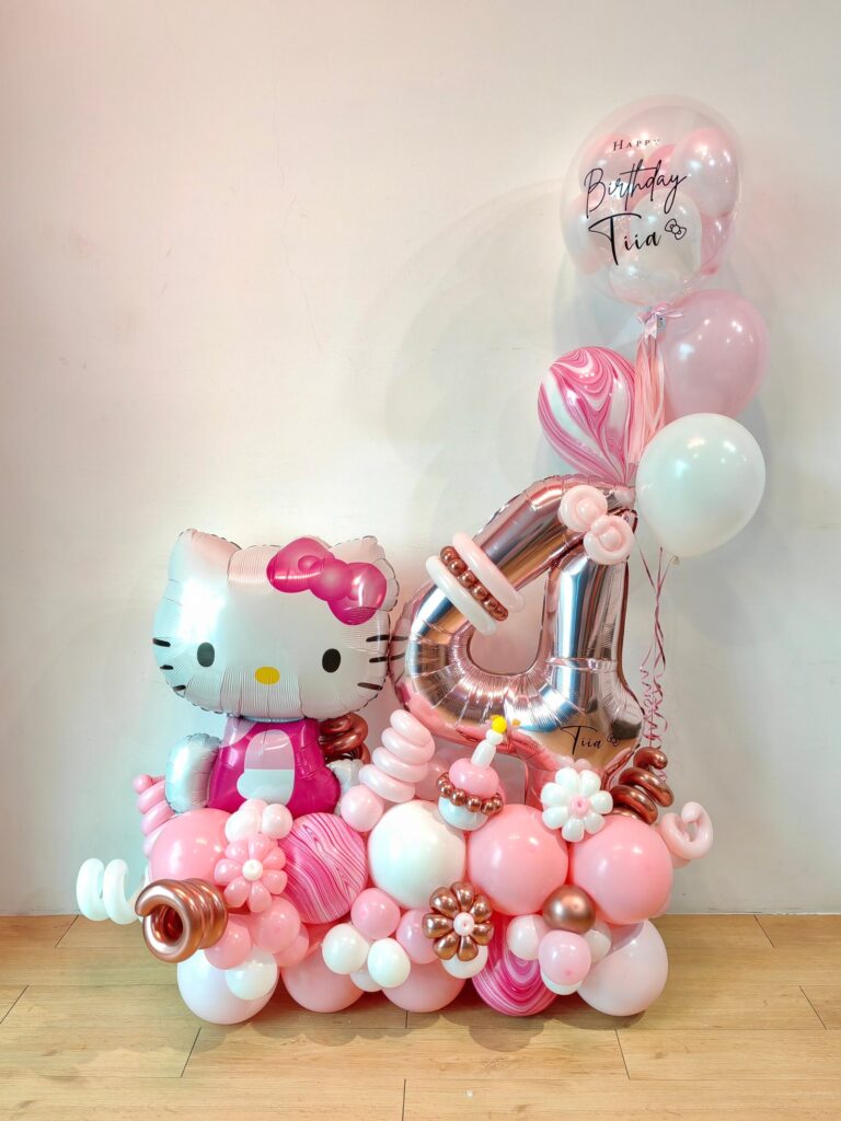 0390 h kitty 主題 氣球 霓虹燈 (klang valley delivery)