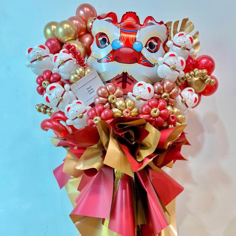 0454 獅子 head 財神 opening 氣球架 (klang valley delivery)