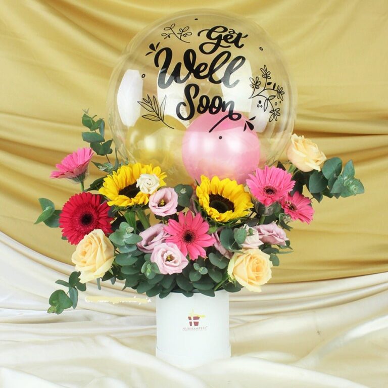 0466 percha 氣球 花 盒 (klang valley delivery only)