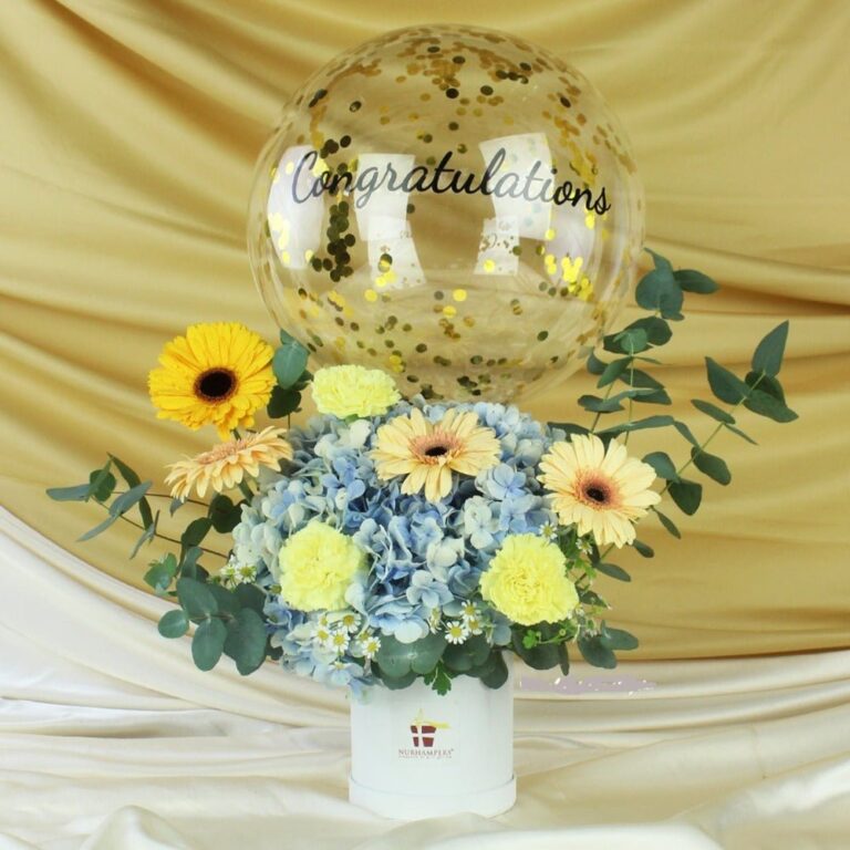 0467 aaria 氣球 花 盒 (klang valley delivery only)