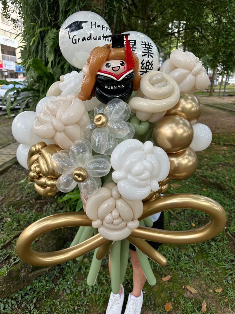 0493 畢業 氣球 花 花束 elegance pernulo (klang valley delivery only)