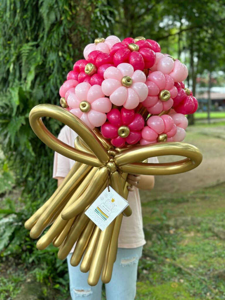 0501 氣球 花 花束 粉紅色 gradient fafa (klang valley delivery only) (粉紅色)