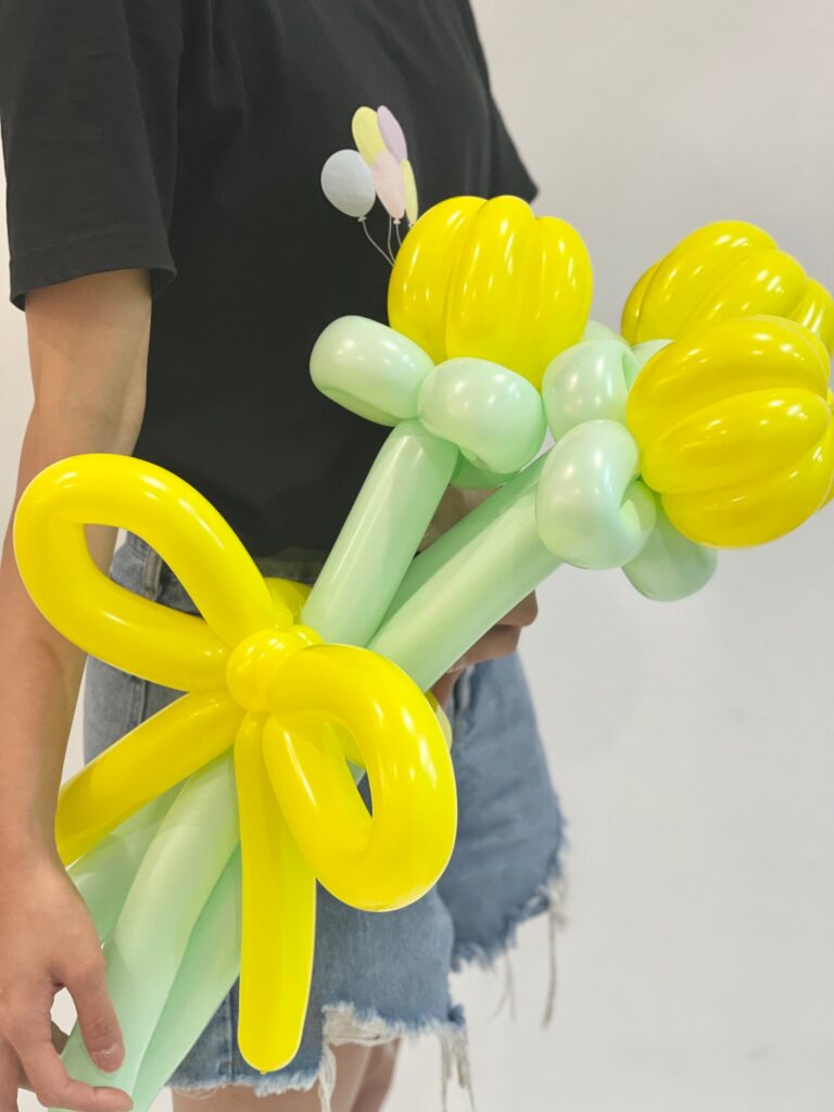0522 氣球 鬱金香s 花 花束 黃色 綠色 系列 (klang valley delivery) (綠色)