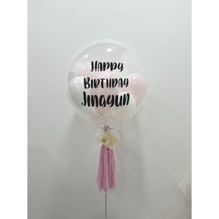 0549 24 (粉彩 粉紅色) 泡泡氣球 (klang valley delivery) (粉紅色)