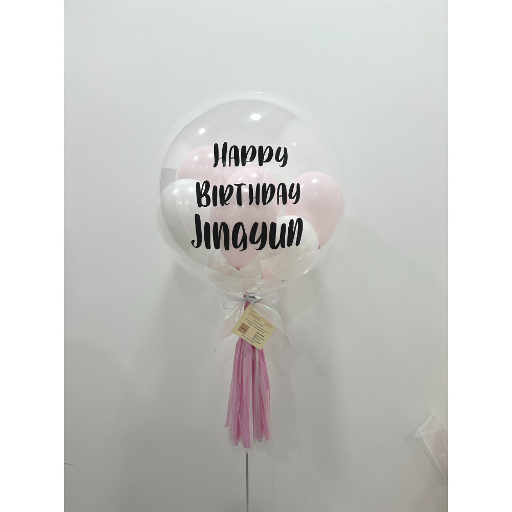 0549 24 (粉彩 粉紅色) 泡泡氣球 (klang valley delivery) (粉紅色)