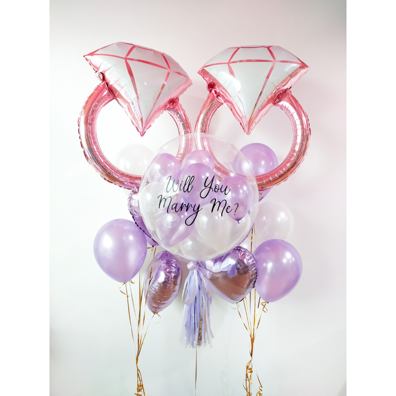 0613 will you marry me 泡泡 氦氣 套裝 b (klang valley delivery only)