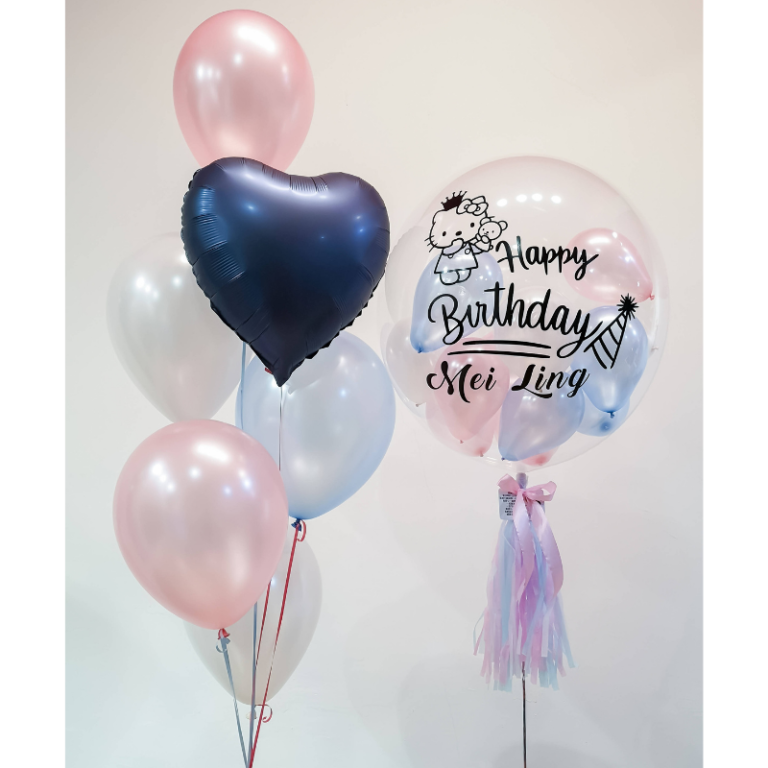 0716 定制 泡泡氣球 套裝s 珍珠 藍色 & 粉紅色 (粉紅色)