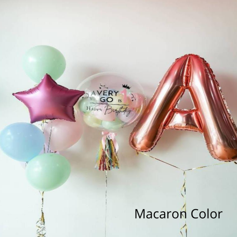 0761 巨型 鋁箔 泡泡氣球 套裝s macaron 顏色