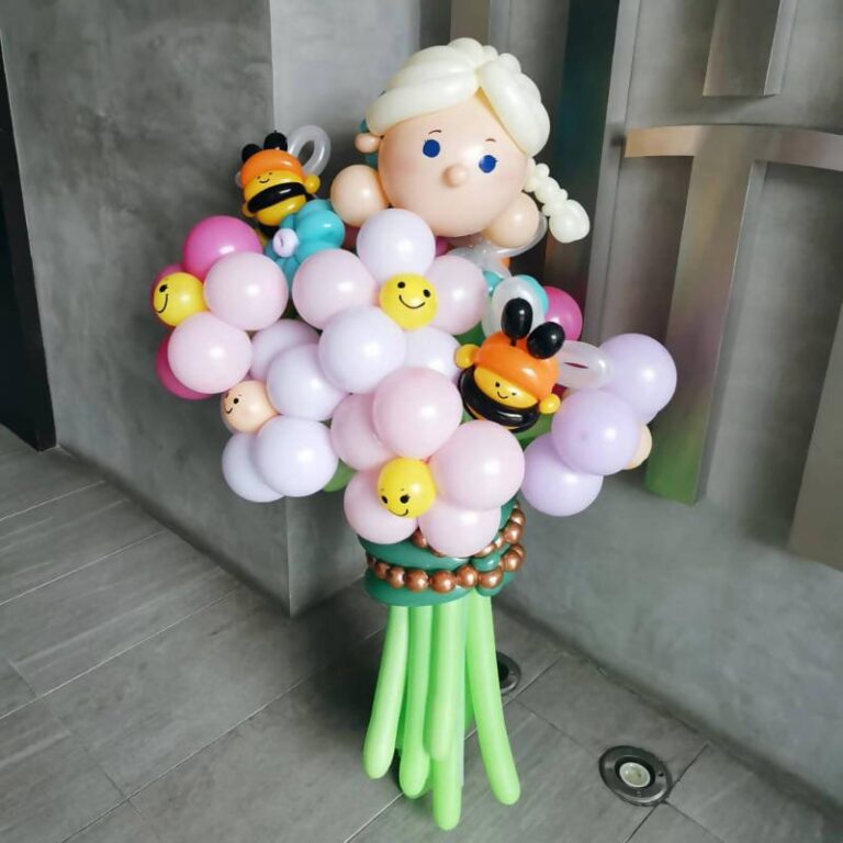 0958 tsum tsum smiley face fafa 花束 (frozen 主題)
