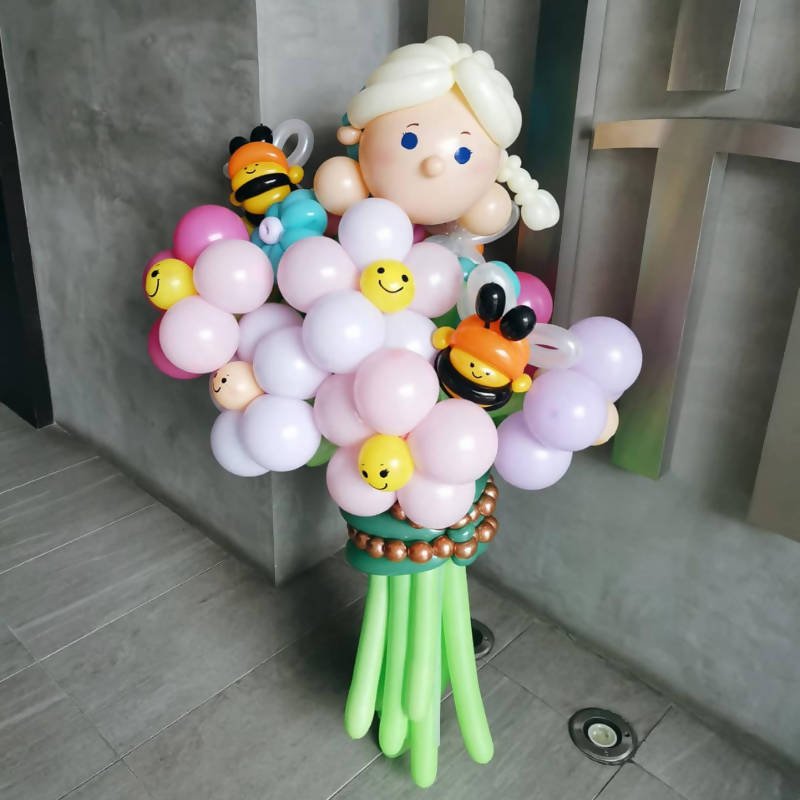 0958 tsum tsum smiley face fafa 花束 (frozen 主題)